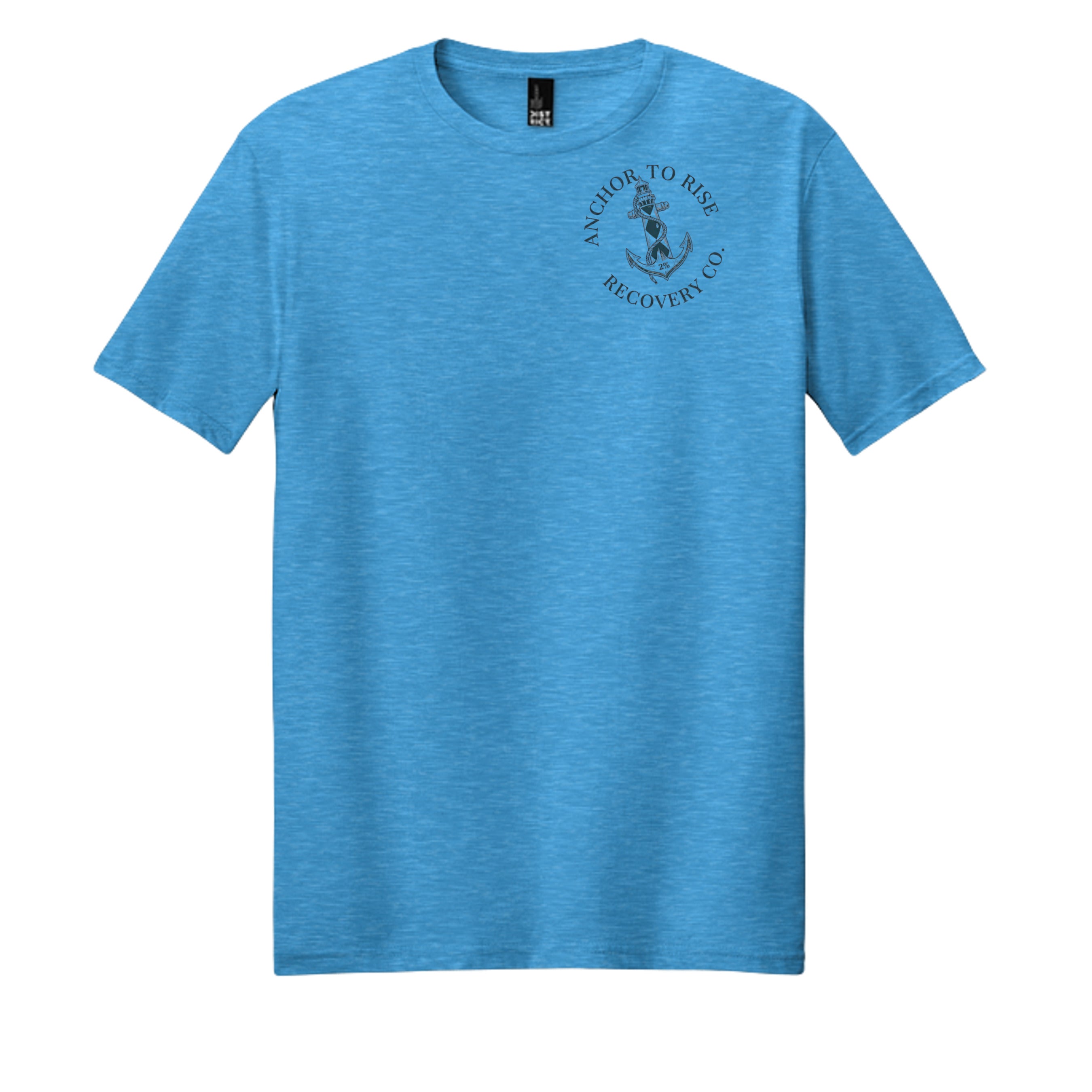 Heathered Bright Turquoise - DM108 - FRONT