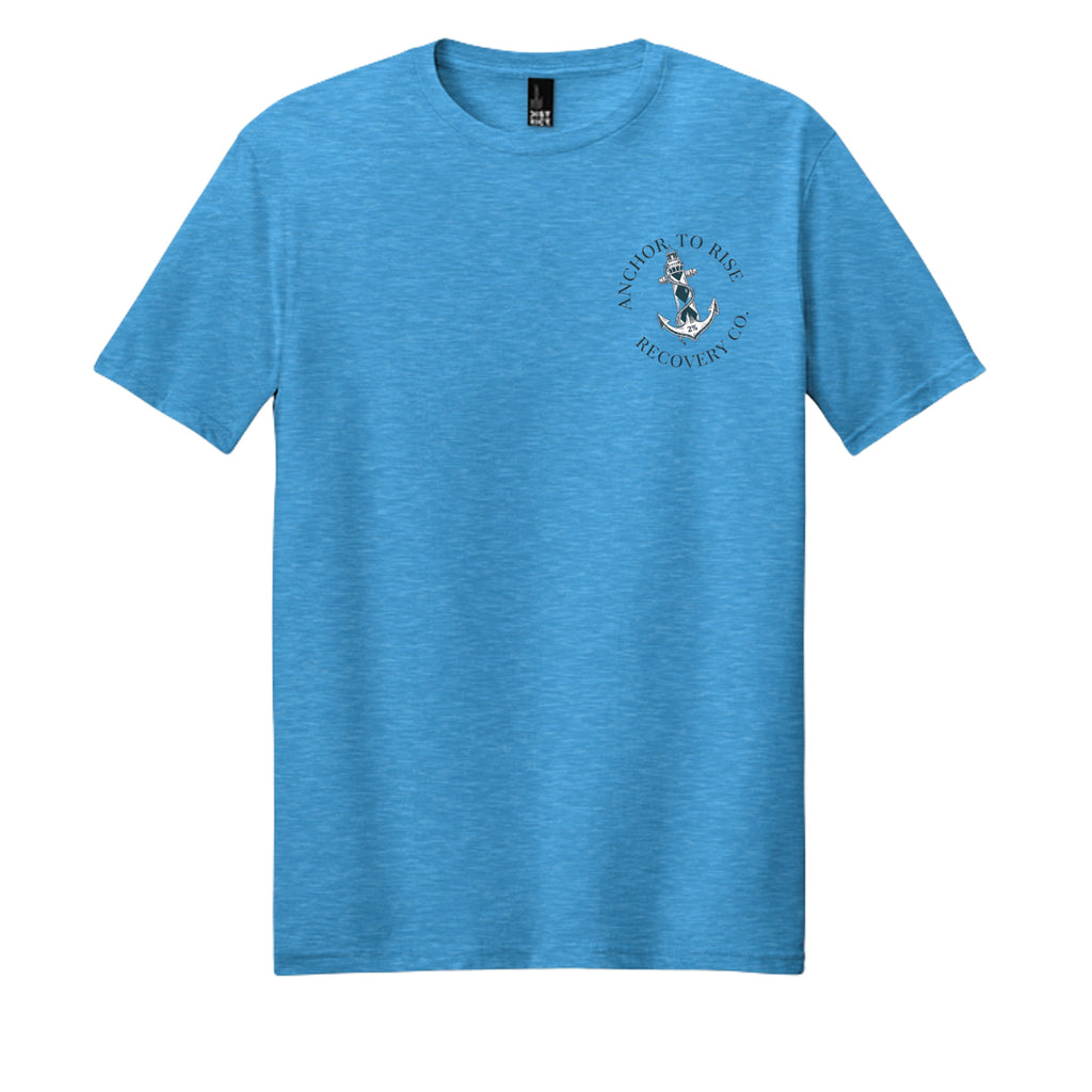 Heathered Bright Turquoise - DM108 - FRONT