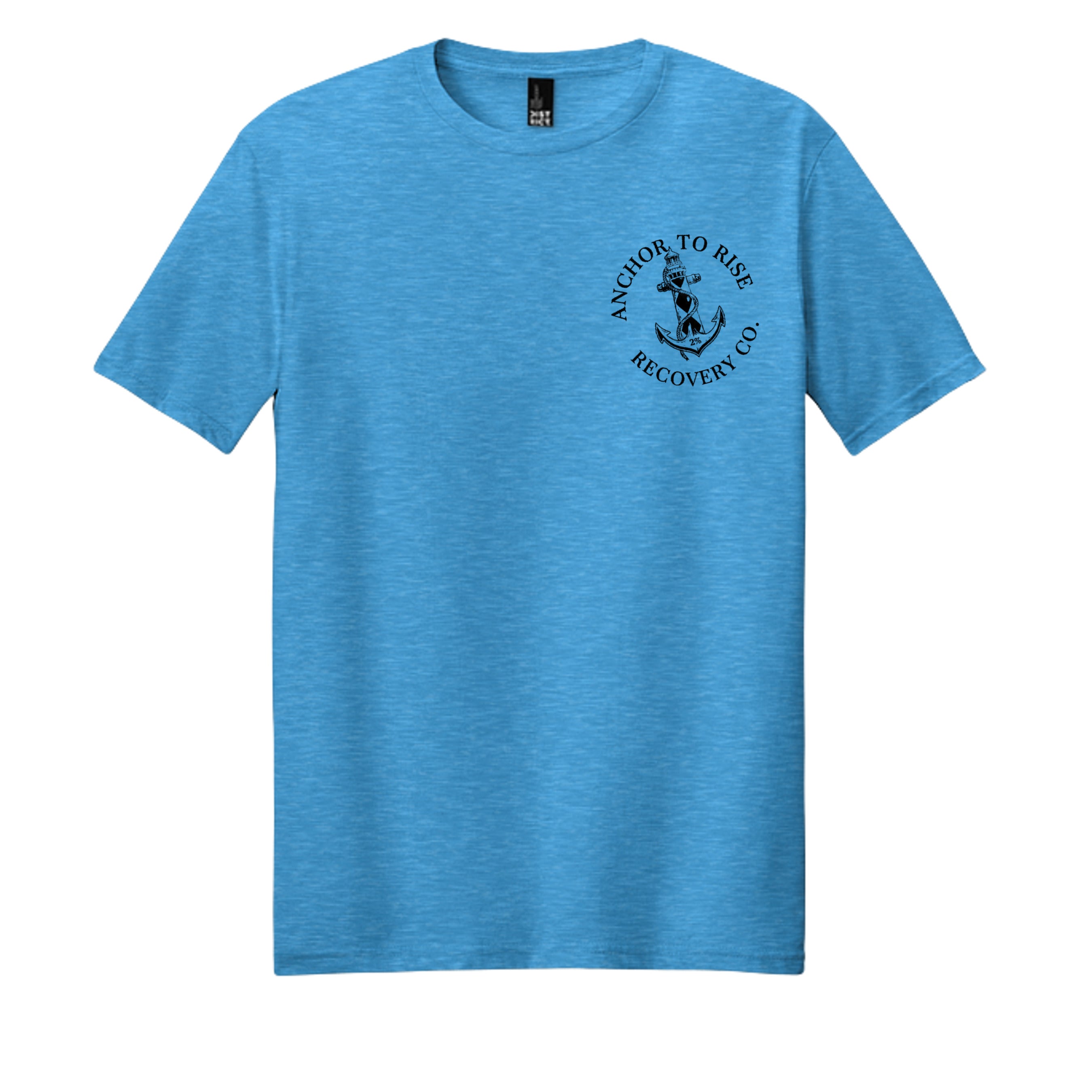 Heathered Bright Turquoise - DM108 - FRONT