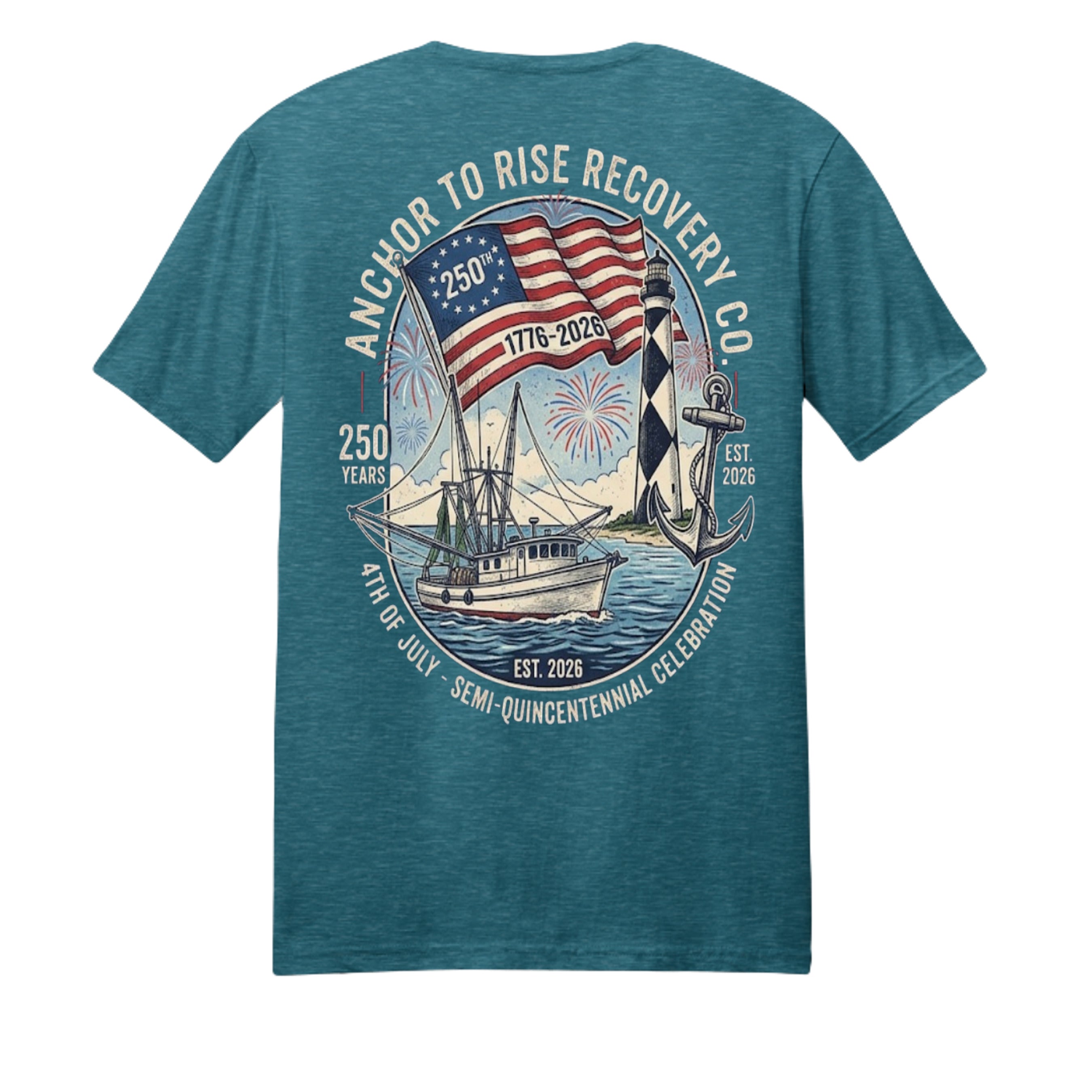 Heathered Teal - DM108 - BACK